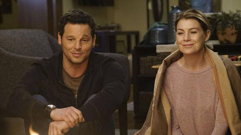 Meredith Grey (Ellen Pompeo) e Alex Karev (Justin Chambers) em cena de Greys Anatomy (Foto: Reprodução)