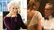 Meryl Streep em O Diabo Veste Prada (Foto: Divulgação) e Daniel Day-Lewis em Trama Fantasma (Foto: Divulgação)