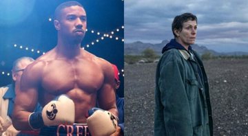 Michael B. Jordan em Creed (Foto: Reprodução /Twitter) e Frances McDormand em Nomadland (Foto: Reprodução via IMDb)