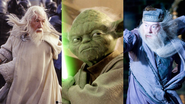 Ian McKellen como Gandalf, Yoda e Michael Gambon como Alvo Dumbledore (Foto: Reprodução)