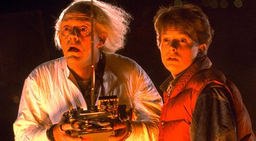 Michael J. Fox e Christopher Lloyd em De Volta para O Futuro (Foto: Reprodução)