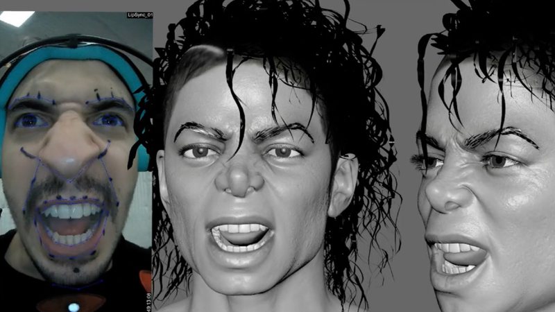 Captura de movimentos faciais para a versão 3D do clipe de "Bad", do Michael Jackson (Foto: Reprodução/Vimeo/Jim Su)