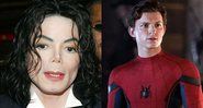 Michael Jackson (Foto: Brittain Landmark Media Punch / IPX) e Tom Holland como Homem-Aranha (Foto:Jay Maidment/ Divulgação)