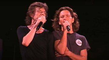 Mick Jagger e Eddie Vedder (Foto: Reprodução/Youtube)