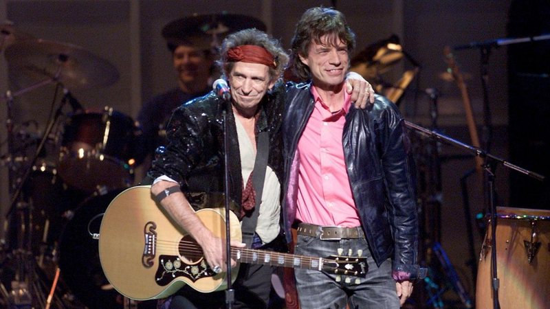 Keith Richards e Mick Jagger (Foto: Getty Images / Scott Gries / Equipe)