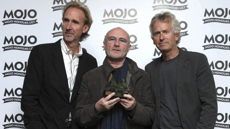 Mike Rutherford, Phil Collins e Tony Banks, do Genesis (Foto: Press Association via AP Images)