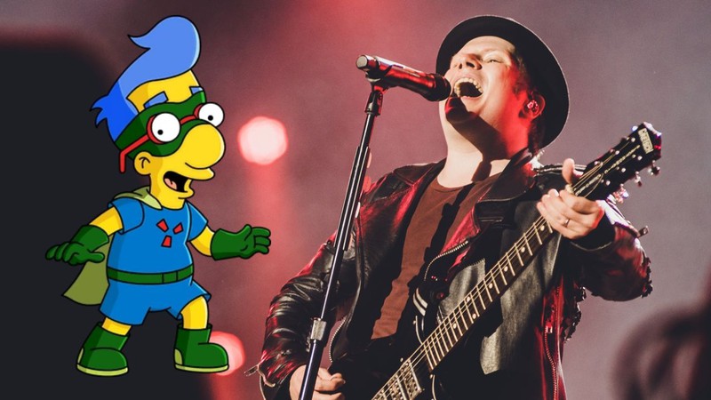 Fall Out Boy escolheu o nome baseado em um personagem vivido por Millhouse, dos Simpsons (Foto 1: Reprodução / Fox e Foto 2: Wesley Allen/I Hate Flash/Divulgação)