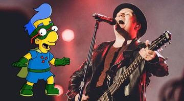 Fall Out Boy escolheu o nome baseado em um personagem vivido por Millhouse, dos Simpsons (Foto 1: Reprodução / Fox e Foto 2: Wesley Allen/I Hate Flash/Divulgação)