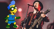 Fall Out Boy escolheu o nome baseado em um personagem vivido por Millhouse, dos Simpsons (Foto 1: Reprodução / Fox e Foto 2: Wesley Allen/I Hate Flash/Divulgação)