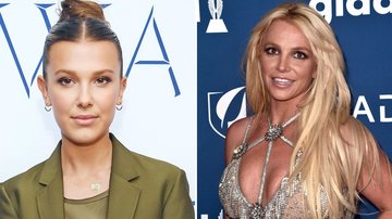 Millie Bobby Brown (Foto: Dimitrios Kamboris / Getty Images) e Britney Spears (Foto: Alberto E. Rodriguez / Equipe)