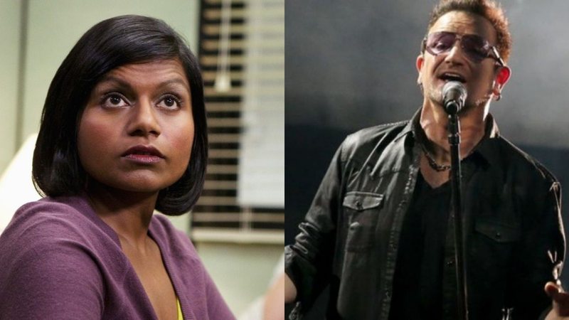 Mindy Kaling em The Office (Foto: Reprodução) | Bono, vocalista do U2, em Berlim (Foto: Wolfgang Kumm / AP)