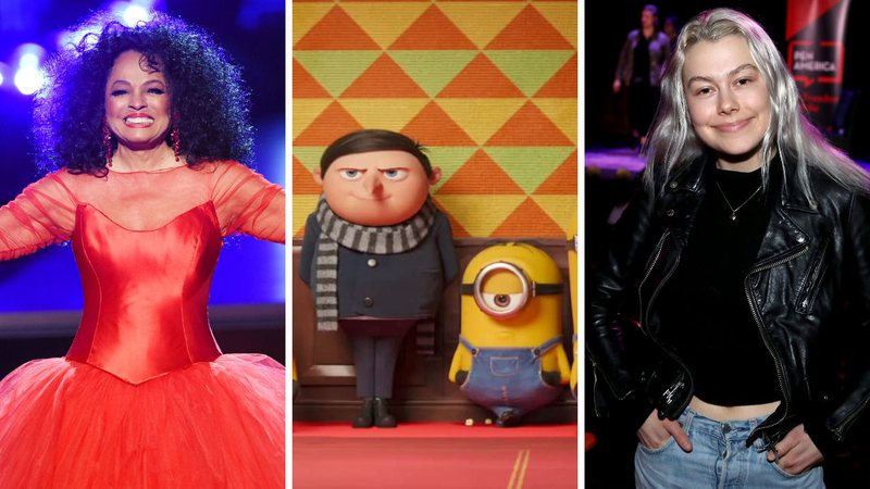 Diana Ross (Foto: Kevin Winter / Equipe), Minions 2 (Foto: Reprodução/Illumination Entertainment) e Phoebe Bridgers (Foto: Randy Shropshire / Correspondente)