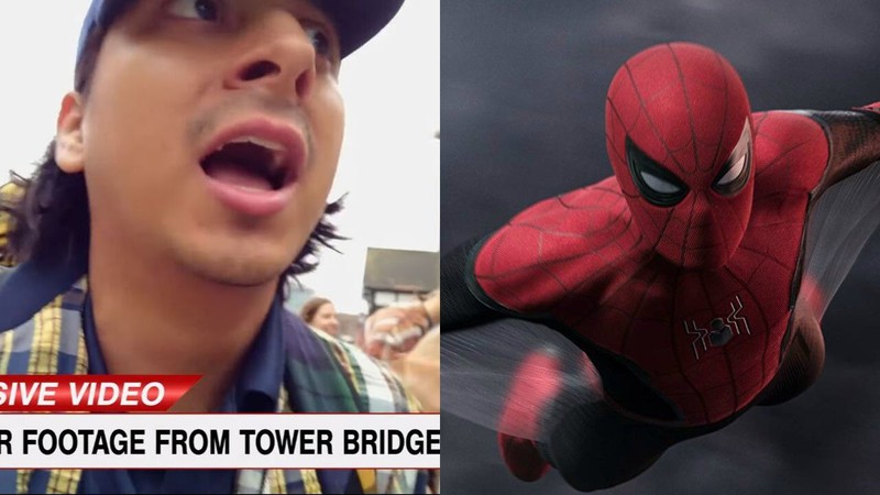 Cena deletada de Homem-Aranha: Longe de Casa e cena do corte final do filme (Foto: Montagem / Reprodução Marvel)