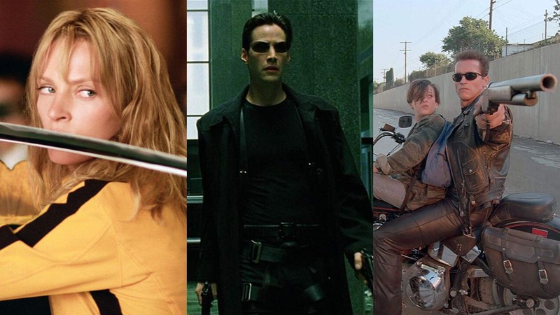 Kill Bill, Matrix e Exterminador do Futuro: O Julgamento Final (Foto: Montagem)