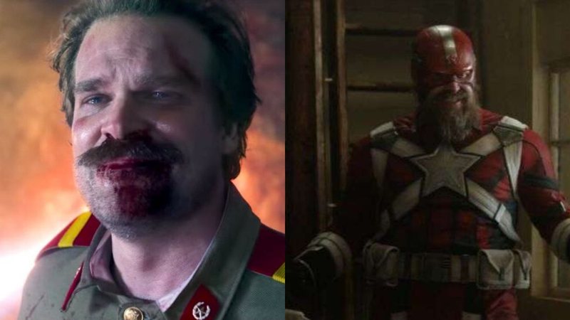 David Harbour como Jim Hopper e como Guardião Vermelho (Foto: Reprodução Marvel/ Netflix)