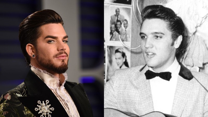 Adam Lambert e Elvis Presley (Fotos: Evan Agostini/Invision/AP e AP Photo/File)