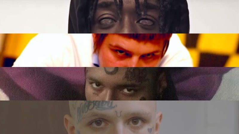 Lil Uzi Vert, Yung Lean, Yung Buda, Lil Peep (Fotos: Reprodução YouTube e Instagram)