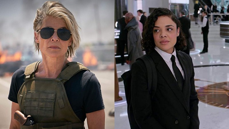 Linda Hamilton (Foto 1: Divulgação) e Tessa Thompson (Foto 2: Divulgação)