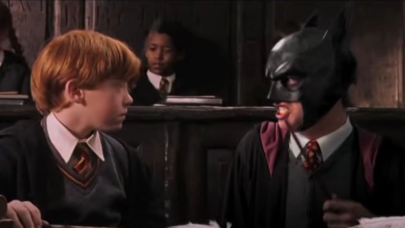 Batman em Harry Potter (Foto: Reprodução/Youtube)