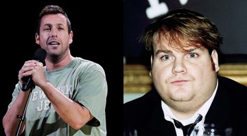 Montagem de Adam Sandler e Chris Farley (Foto: AP Photo/Richard Drew)