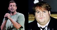 Montagem de Adam Sandler e Chris Farley (Foto: AP Photo/Richard Drew)