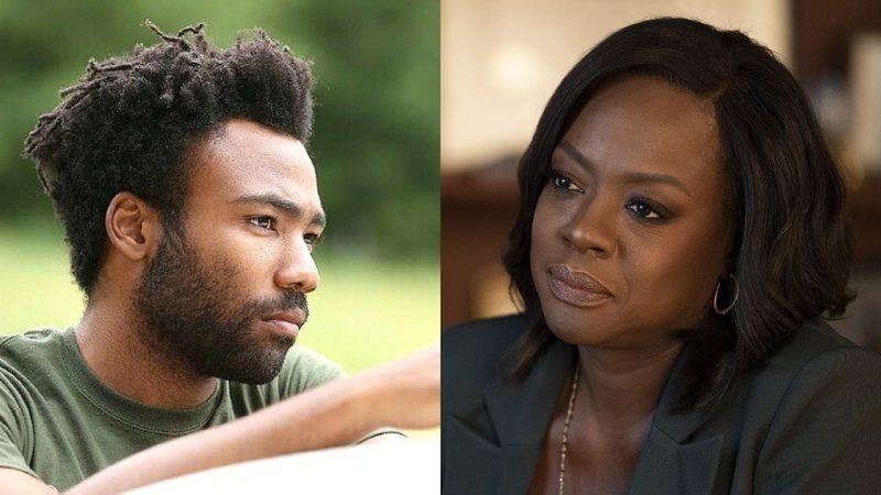 Montagem de Donald Glover em Atlanta e Viola Davis em How To Get Away With Murder (Foto: Reprodução)