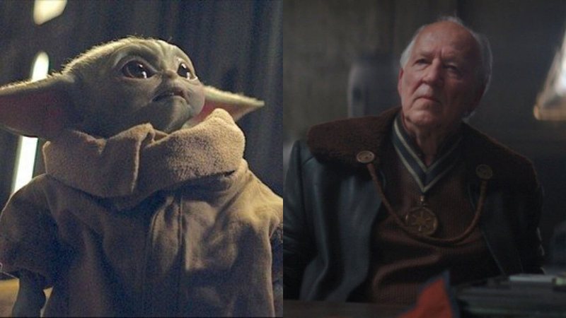 Baby Yoda e Werner Herzog em The Mandalorian (Foto: reprodução)