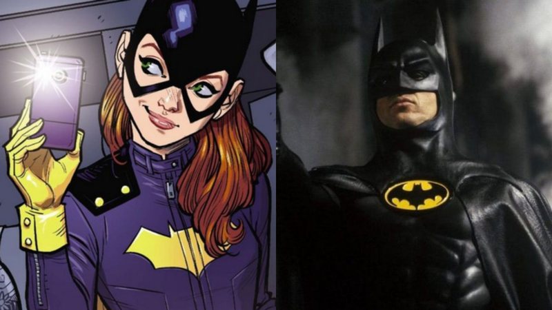 Montagem Batgirl (Foto: Reprodução / DC Comics) e Michael Keaton em None Batman (1989) (Reprodução)