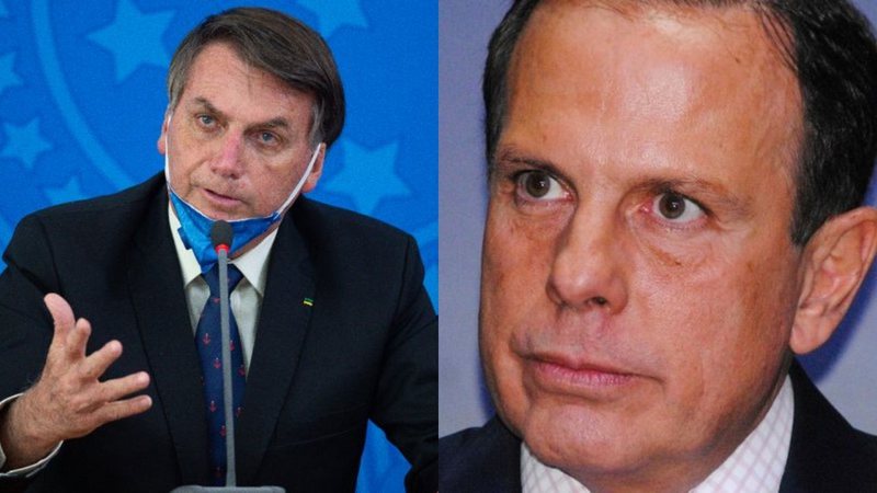 Montagem de Jair Bolsonaro (Andressa Anholete / Getty Images) e João Doria (Sipa USA via AP)