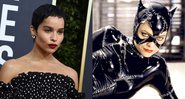 Zoë Kravitz (Jordan Strauss/Invision/AP) e Michelle Pfeiffer como Catwoman (Reprodução)