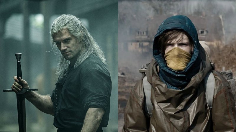 Montagem com as séries The Witcher e Dark (Foto: Reprodução)