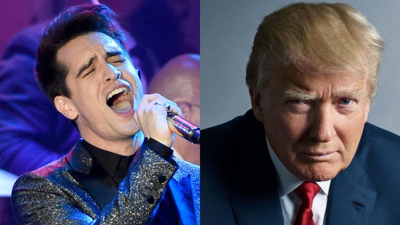 Montagem com Brendon Urie (Foto: Chris Pizzello / Invision / AP) Donald Trump (Foto: Mark Seliger)