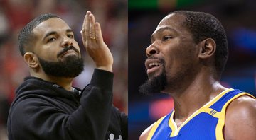 Montagem com Drake (Foto: Nathan Denette/The Canadian Press via AP) e Kevin Durant (AP Photo/Chris Szagola)