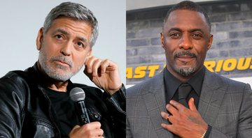 Montagem com George Clooney (Foto: JP Yim / Getty Images) e Idris Elba (Foto: Emma McIntyre / Getty Images)