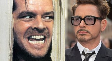 Montagem com Jack Nicholson em O Iluminado Foto: Reprodução / Paramount) e Robert Downey Jr. (Foto: Joel Ryan / AP)