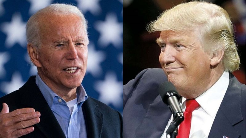 Montagem com Joe Biden (Foto: Drew Angerer / Getty Images) e Donald Trump (AP)