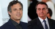 Montagem com Mark Ruffalo (Foto: Evan Agostini/AP) e Jair Bolsonaro (Instagram/Reprodução)