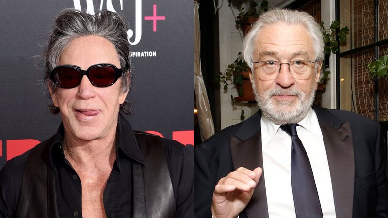 Montagem com Mickey Rourke (Foto:  Jamie McCarthy / Getty Images) e Robert De Niro (Rachel Murray / Getty Images)