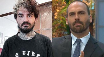 Montagem com PC Siqueira (Foto: Instagram / Reprodução) e Eduardo Bolsonaro (Foto: Band / Reprodução)