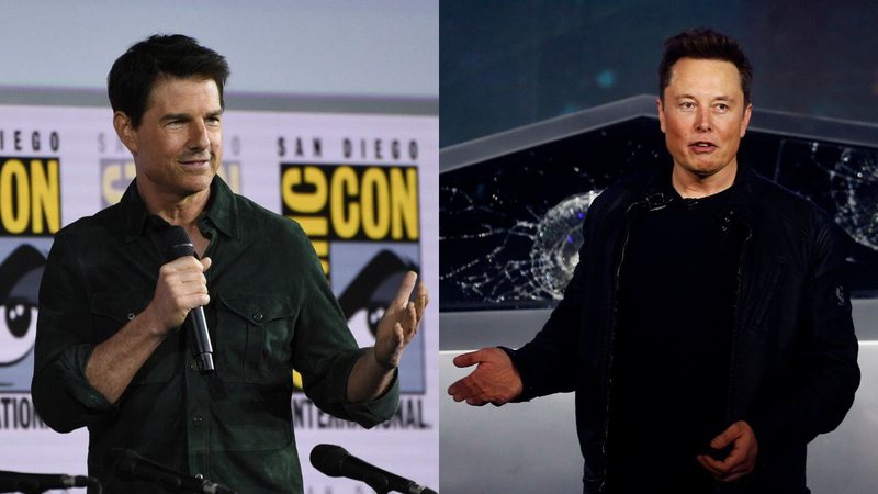 Montagem com Tom Cruise (Foto: Chris Pizzello / Invision / AP File) e Elon Musk (AP / Ringo HW Chiu)