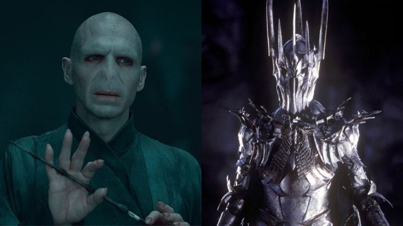 Montagem com Voldemort e Sauron (Foto: Reprodução via IMDB)