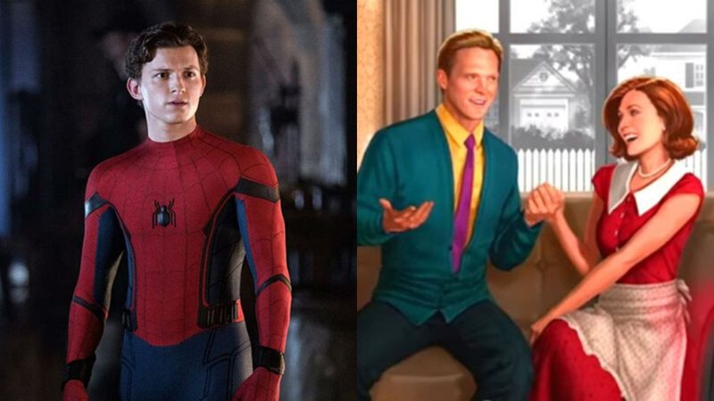 Tom Holland como Homem-Aranha e WandaVision (Foto: reprodução)