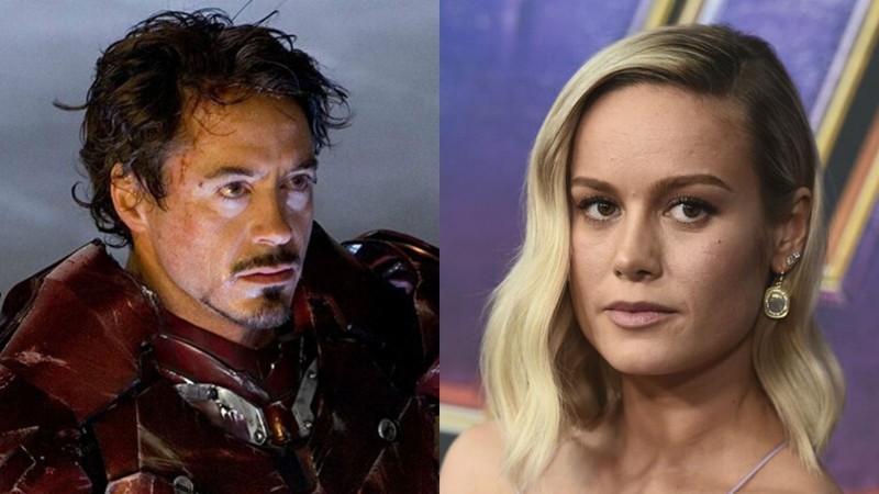 Montagem Robert Downey Jr. (Foto: divulgação) e Brie Larson (Foto: Jordan Strauss/Invision/AP)