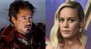 Montagem Robert Downey Jr. (Foto: divulgação) e Brie Larson (Foto: Jordan Strauss/Invision/AP)