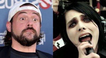 Montagem com Kevin Smith (Foto: Jordan Strauss/Invision/AP) e  Gerard Way, do My Chemical Romance (Foto: Reprodução)