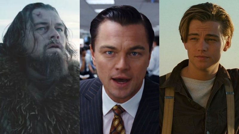 Leonardo DiCaprio em O Regresso, O Lobo de Wall Street e Titanic (Foto: Reprodução)