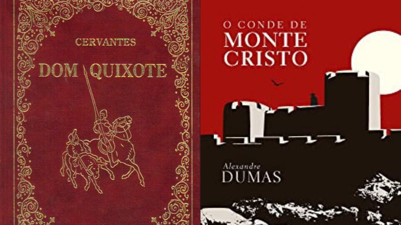 Montagem de Dom Quixote e O Conde de Monte Cristo (Foto: Reprodução)