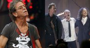 Montagem de Lou Reed (Foto: John Smierciak/AP) e, da esquerda para a direita, James Hetfield, Lars Ulrich e Kirk Hammett (Foto:Tony Dejak/AP Images)