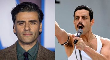 Montagem de Oscar Isaac (Foto: Vianney Le Caer/Invision/AP) e Rami Malek em Bohemian Rhapsody (Foto: Reprodução)