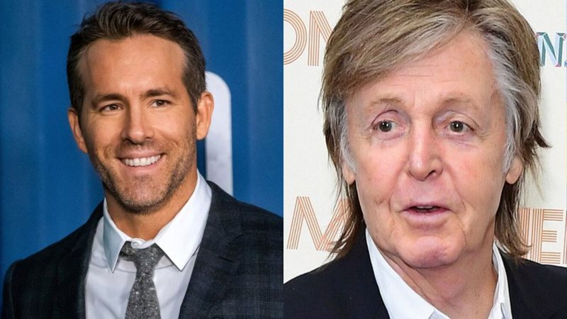 Montagem de Ryan Reynolds (Foto: Charles Sykes/AP Images) e Paul McCartney (Foto: Press Association via AP Images)